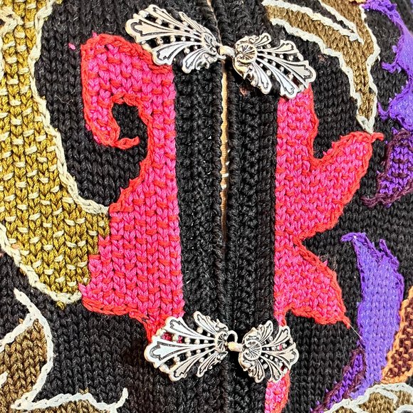 Caamano Peruvian Hand Knit Cardigan Sweater - Picture 2 of 7